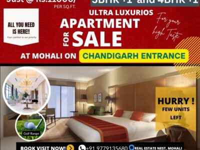 3+1 BHK and 4+1 BHK Apartment for Sale at Mohali